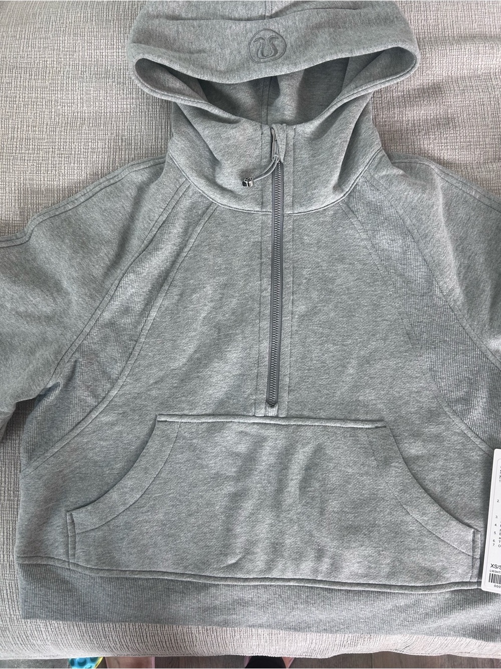 Lululemon Grey Scuba Oversized Half-Zip Hoodie